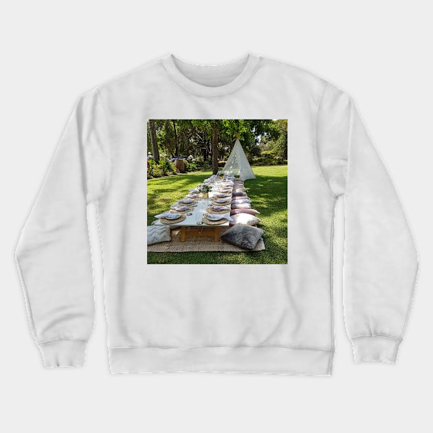 The Party at Magpie Springs Adelaide Hills Wine Region - Fleurieu Peninsula - by South Australian artist Avril Thomas Crewneck Sweatshirt by MagpieSprings